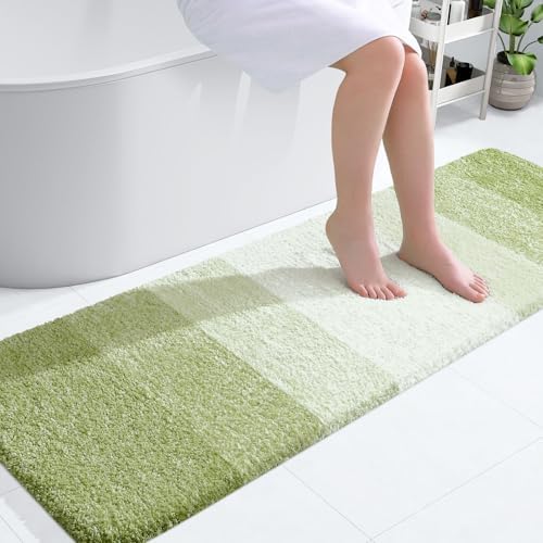 OLANLY Bathroom Runner Rug 59x20, Extra Soft Absorbent Microfiber Bath Rugs