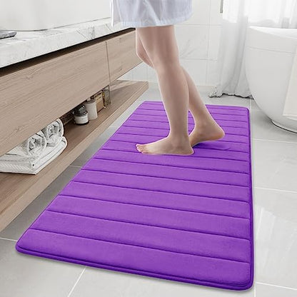 Buganda Memory Foam Bath Mat 60 x 24, Ultra Soft Absorbent Bathroom Rugs