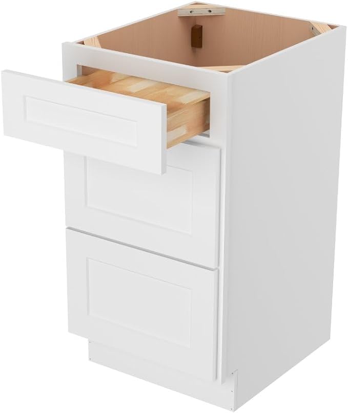 Furinno Shaker Bath Vanity Cabinet Without Top, Ready to Assemble, 21 D x 18 W x 34.5 H, White