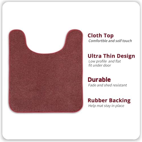Bosap Toilet Rugs U Shaped Bathroom Rugs,Ultra Thin Toilet Mat for Bathroom