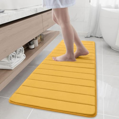 Buganda Memory Foam Bath Mat 59 x 20, Ultra Soft Absorbent Bathroom Rugs