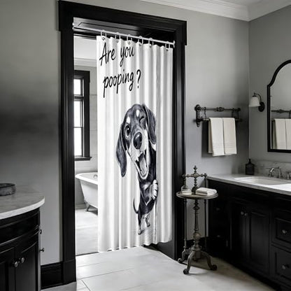 Small Stall Shower Curtain Rv Cute Dog, 48 x 72 Inchs