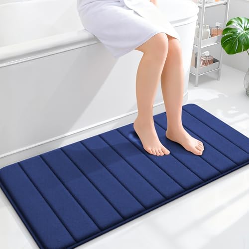 OLANLY Memory Foam Long Bathroom Rugs Runner 44x20, Super Soft Absorbent