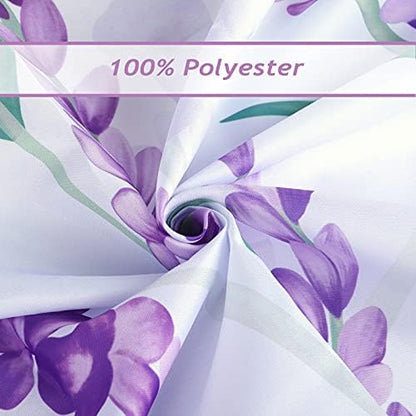 Bonhause Lavender Shower Curtain, Purple, 72x72, Waterproof Polyester