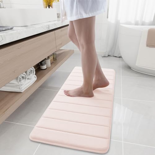 Buganda Memory Foam Bath Mat 47 x 17, Ultra Soft Absorbent Bathroom Rugs