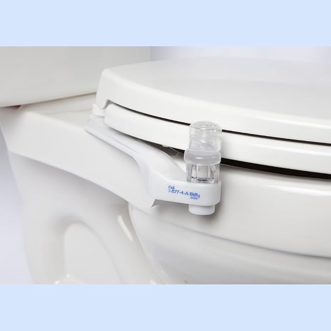The BIFFY Classic Bidet Attachment- Physician Designed & Clinically Tested, Self-Cleaning, 8-Stream Spray with Adjustable Pressure and Pattern, Non-Electric, Assembled in USA
