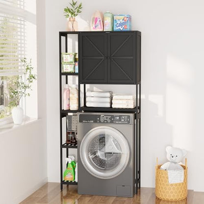 Bamboo Over-the-Toilet Storage Cabinet with Shelves for Small Bathrooms