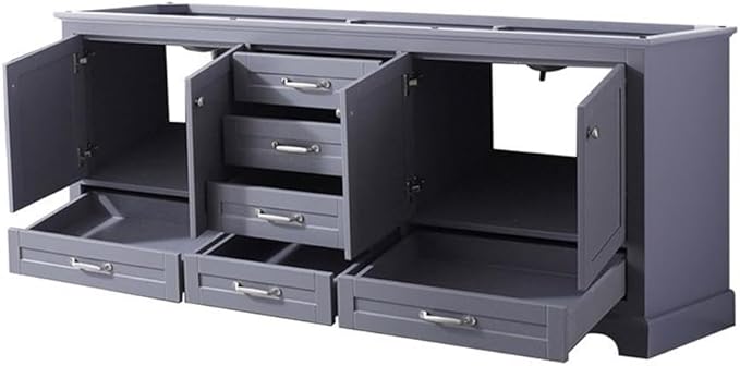Dukes 80 in. W x 22 in. D Dark Grey Double Bath Vanity
