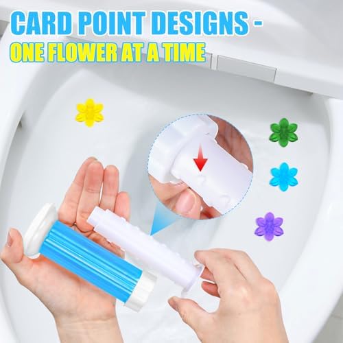 6 Pack Toilet Gel Stamp, 72 Stamps, Flowers Shaped,Toilet Bowl Cleaners