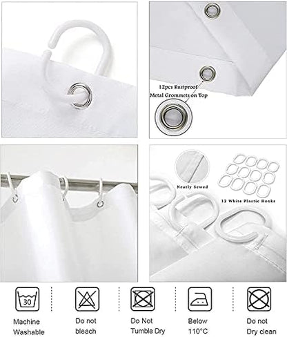 4Pcs Romantic Red Rose Bathroom Shower Curtain Sets, Waterproof Fabric Floral Bathroom Sets with Shower Curtain and Rugs Toilet Lid Cover Bath Mat, Retro Flower Home Decor Sets