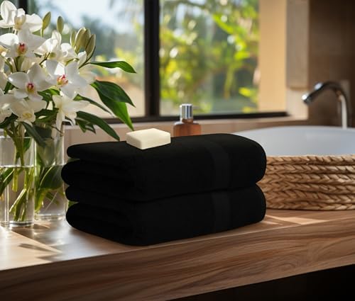 Avalon Towels Black Bath Towels, Black Towel Set, 8pc