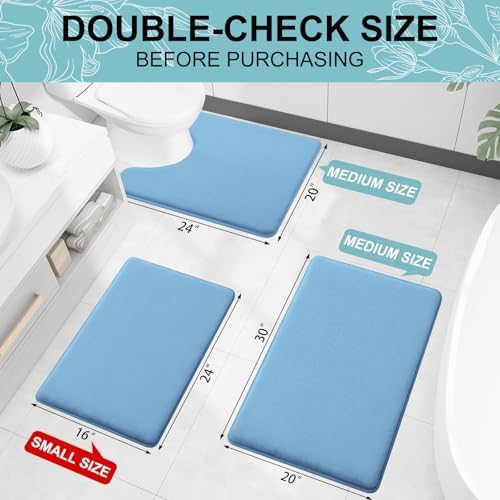 Smiry Memory Foam Bath Mat 30x20, Extra Soft and Absorbent Bathroom Rugs