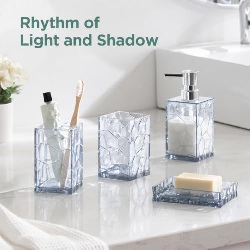 HBlife Bathroom Accessories Set, Acrylic Bathroom Counter Set of 4