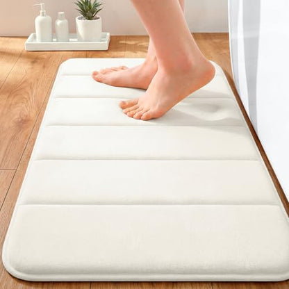 OLANLY Memory Foam Bath Mat 24x16, Super Soft and Absorbent Bathroom Rugs