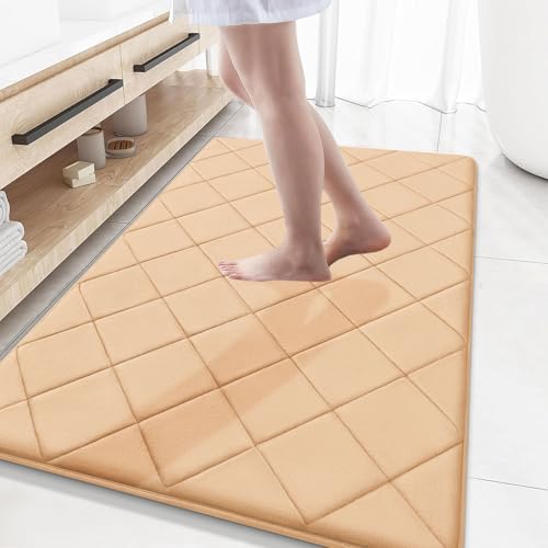 OLANLY Memory Foam Bath Mat 59x34, Ultra Soft and Absorbent Bathroom Rugs