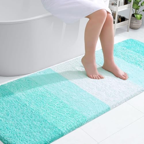 OLANLY Bathroom Runner Rug 70x24, Extra Soft Absorbent Microfiber Bath Rugs