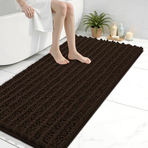 Arotive Bathroom Rugs Mat 40x24, Soft Absorbent Chenille Shaggy Bath Mat
