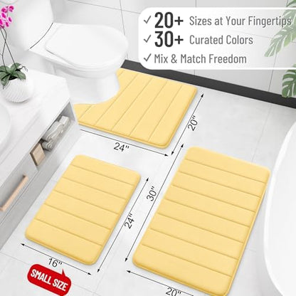 OLANLY Memory Foam Long Bathroom Rugs Runner 47x17, Super Soft Absorbent
