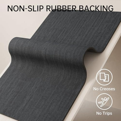 Mecko Bath Mat Ultra Thin Black, 20"x24"