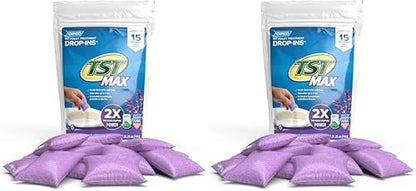 Camco TST MAX RV Toilet Treatment Drop-INs | Control Unwanted Odors and Break Down Waste and Tissue | Septic Tank Safe | Lavender Scent | 30-pack (41559)