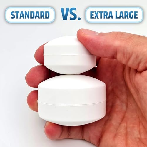 XL & Extra Heavy Powerful Anti-Billowing Magnetic Shower Curtain Weights for Splash-Free Bath Experience - 360° Silicone Wrapped - Will Never Rust - Prevent Curtain from Blowing | 4 XL Pairs | White