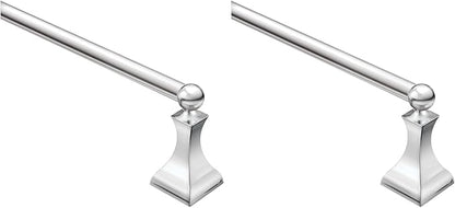 Moen DN8324CH Retreat Collection 24-Inch Bathroom Single Towel Bar, Chrome (Pack of 2)