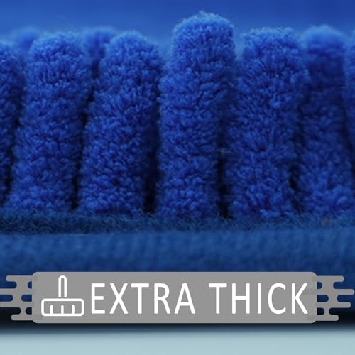 Bathroom Rugs Sets 3 Piece Non Slip,Bath Rugs with PVC Backing Bath Carpet,Bathroom Rug Washable,Absorbent,Plush Carpet Mats,Bath Mats for Bedroom, Kitchen,Tub,Home Decor (Royal)