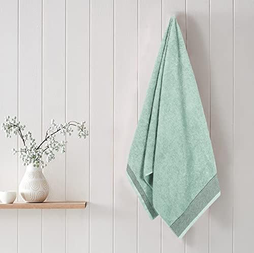 Belizzi Home Ultra Soft 2 Pack Oversized Bath Towel Set 28x55 inches, 100% Cotton Large Bath Towels, Ultra Absorbant Compact Quickdry & Lightweight Towel, Ideal for Gym Travel Camp Pool - Sea Green