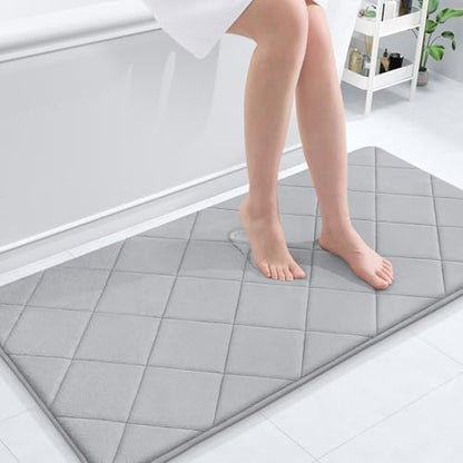 OLANLY Memory Foam Bath Mat 44x24, Ultra Soft and Absorbent Bathroom Rugs