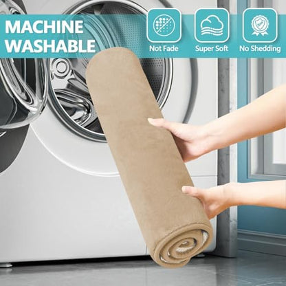 Beige Bath Mat Sets Extra Soft Memory Foam Bathroom Rugs 3 Piece Non Slip Absorbent & Dry Living Mat Sets Washable Bath Carpets with Toilet Rug,Bath Rugs for Bathroom,Tub,Shower,Kitchen,Bedroom