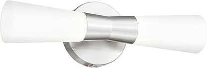 kudos 16 Inch Brushed Nickel Vanity Lights, Milk White Glass, KDVL13-BN | LED, 14W, 1100 Lumens, 3000K, 4000K and 5000K Selectable, Hardwired,for Bathrooms and Bedrooms