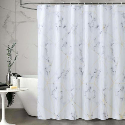 LLSCL Fabric Shower Curtain Liner with Magnets, Waterproof Hotel Quality, 72 x 72 Machine Washable