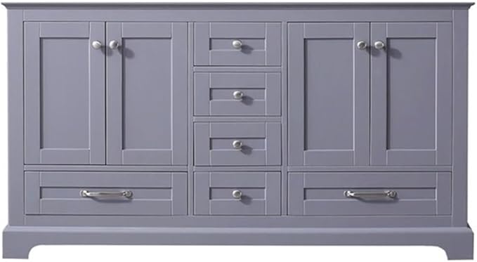 Dukes 60 in. W x 22 in. D Dark Grey Double Bath Vanity