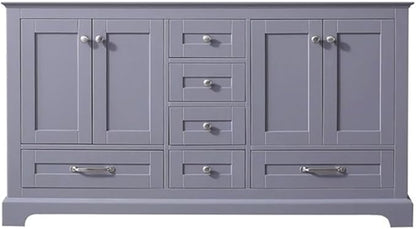 Dukes 60 in. W x 22 in. D Dark Grey Double Bath Vanity
