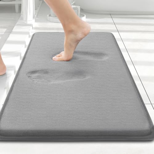 Smiry Memory Foam Bath Mat 24x16, Extra Soft and Absorbent Bathroom Rugs