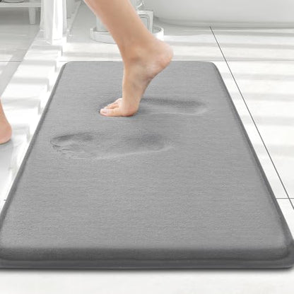 Smiry Memory Foam Bath Mat 24x16, Extra Soft and Absorbent Bathroom Rugs