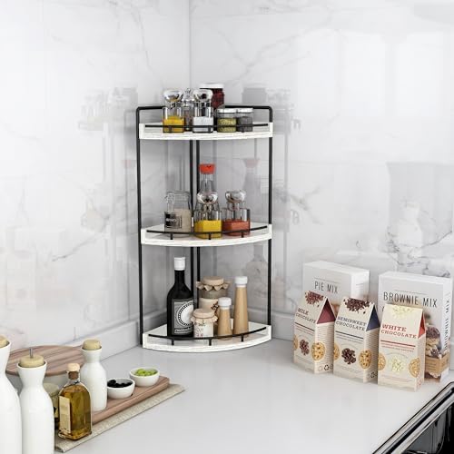 Dorhors Corner Bathroom Organizer Countertop,Vanity Counter Storage Shelf