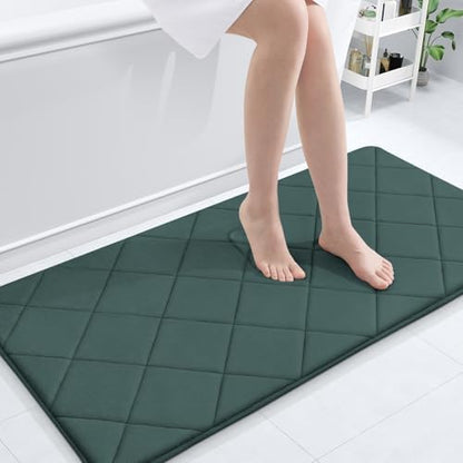 OLANLY Memory Foam Bath Mat 44x24, Ultra Soft and Absorbent Bathroom Rugs