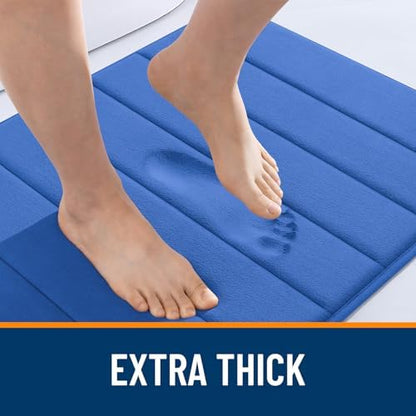 OLANLY Memory Foam Large Bath Mat 40x24, Super Soft Absorbent Bathroom Rugs