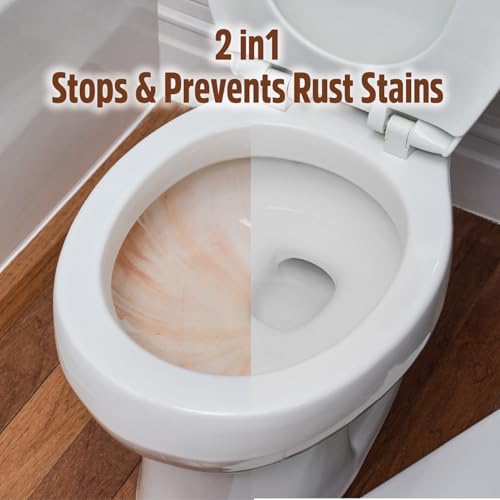 Rust-Oleum RustGuard Rust Stain Remover | Heavy-Duty Iron Stain Remover & Toilet Bowl Cleaner For White & Colored Toilets | 2 Tablet Box (Pack of 6)