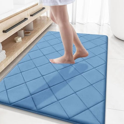 OLANLY Memory Foam Bath Mat 59x34, Ultra Soft and Absorbent Bathroom Rugs