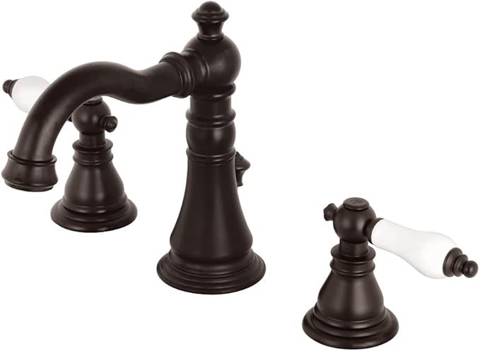 Kingston Brass FSC1975APL American Patriot Widespread Lavatory Faucet, 5-5/16" Spout Reach, Oil Rubbed Bronze