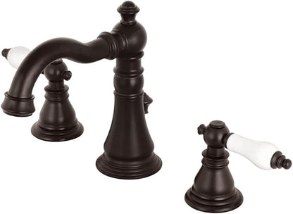 Kingston Brass FSC1975APL American Patriot Widespread Lavatory Faucet, 5-5/16" Spout Reach, Oil Rubbed Bronze