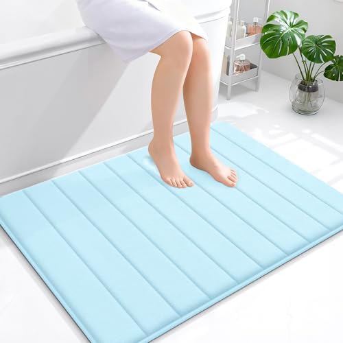 OLANLY Memory Foam Large Bath Mat 40x32, Super Soft Absorbent Bathroom Rugs