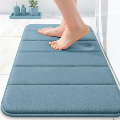 OLANLY Memory Foam Bath Mat 24x16, Super Soft and Absorbent Bathroom Rugs