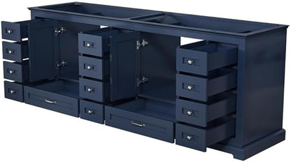 Dukes 84 in. W x 22 in. D Navy Blue Double Bath Vanity