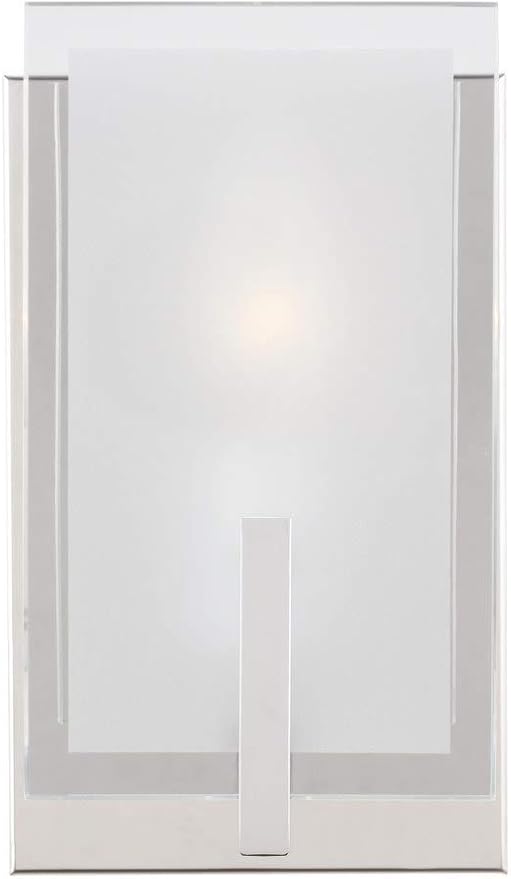 Generation Lighting 1-Light Syll Bath Fixture Wall Lamp (Chrome) 4130801-05 | Bathroom Light Fixture for Home Decor | Vanity Light Fixture Uses Candelabra E12 Standard or LED Light Bulbs
