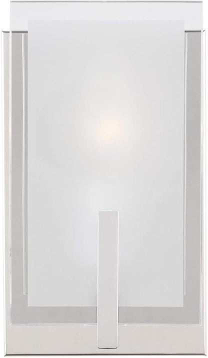 Generation Lighting 1-Light Syll Bath Fixture Wall Lamp (Chrome) 4130801-05 | Bathroom Light Fixture for Home Decor | Vanity Light Fixture Uses Candelabra E12 Standard or LED Light Bulbs