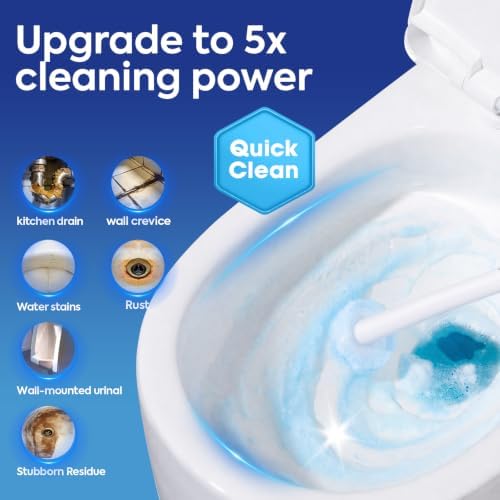 100 Pcs Disposable Toilet Cleaner Refill Pads, Universal Toilet Bowl Brush Replacement Heads, Durable Deep Cleaning Refills, Fresh Scent Bathroom Cleaning Supplies