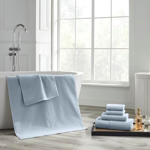 Modern Threads Waffle-Rib 6-Piece Towel Set – Premium Cotton Bath Towels, Ultra-Absorbent & Soft, Elegant Waffle Texture for Bathroom & Spa, Air
